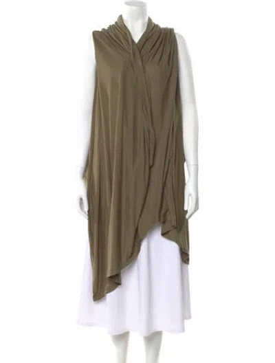 Pre-owned Nicholas K V-neck Sleeveless Tunic In Green