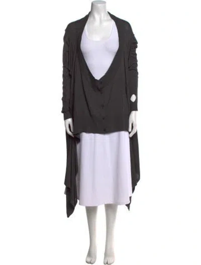 Pre-owned Nicholas K V-neck Sweater In Gray