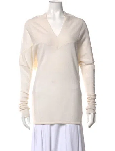 Pre-owned Nicholas K V-neck Sweater In Neutrals
