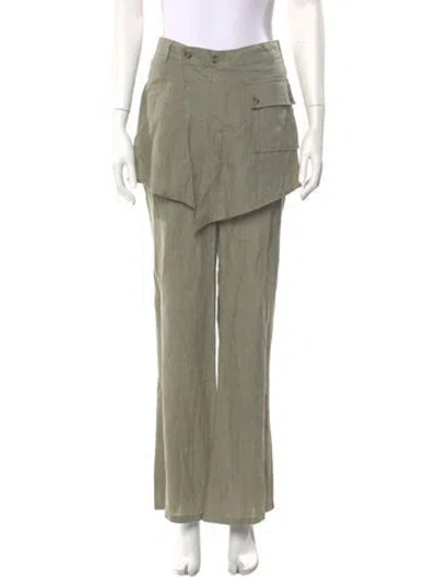 Pre-owned Nicholas K Wide Leg Pants In Green