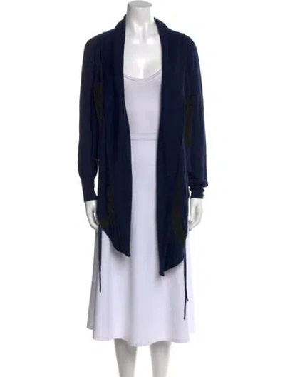 Pre-owned Nicholas K Wool Cowl Neck Sweater In Blue