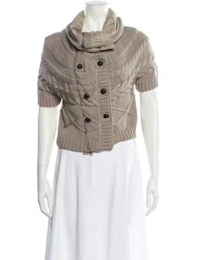 Pre-owned Nicholas K Wool Cowl Neck Sweater In Brown