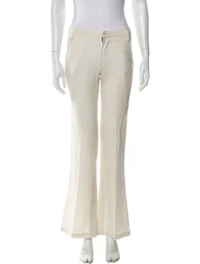 Pre-owned Nicholas K Wool Flared Pants In Neutrals