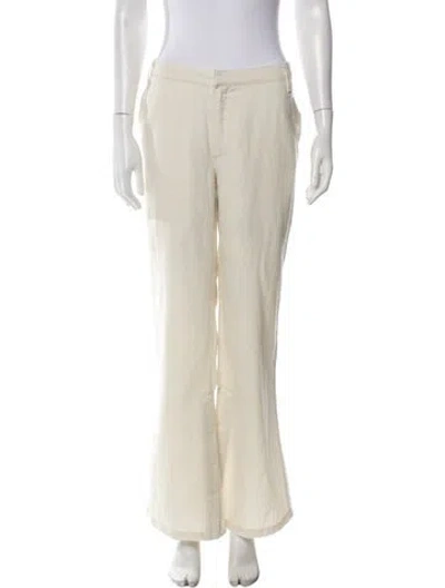 Pre-owned Nicholas K Wool Flared Pants In Yellow