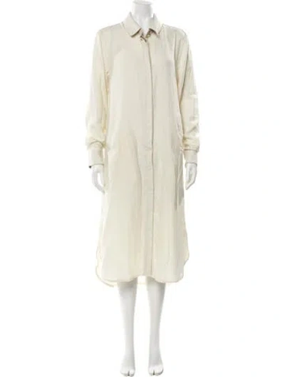 Pre-owned Nicholas K Wool Long Dress In Neutral