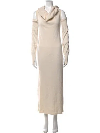 Pre-owned Nicholas K Wool Long Dress In Neutrals