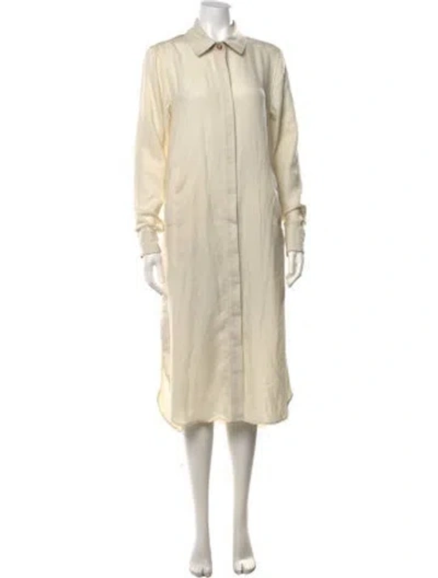 Pre-owned Nicholas K Wool Long Dress In Neutrals