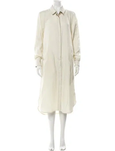 Pre-owned Nicholas K Wool Midi Length Dress In Neutral