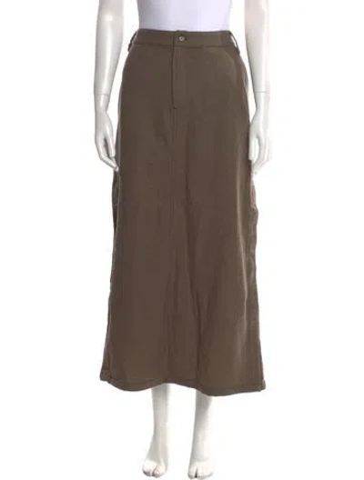 Pre-owned Nicholas K Wool Midi Length Skirt In Brown