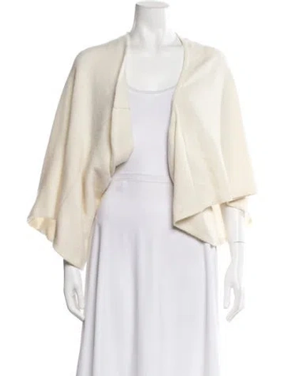 Pre-owned Nicholas K Wool Open Front Sweater In Neutral