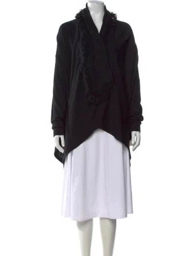 Pre-owned Nicholas K Wool V-neck Sweater In Black