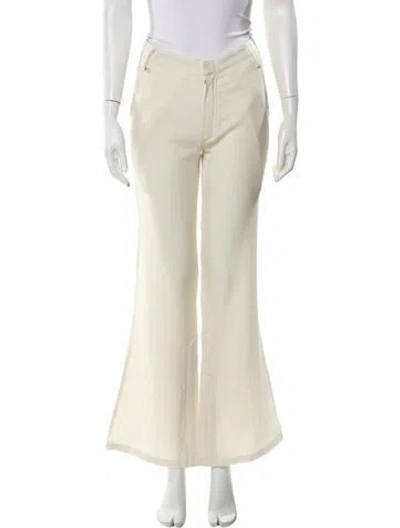 Pre-owned Nicholas K Wool Wide Leg Pants In Neutral