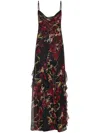 Nicholas Kamila Ruffle Cowl Gown In Black