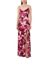Nicholas Kamila Floral-print Ruffled Maxi Dress In Pink