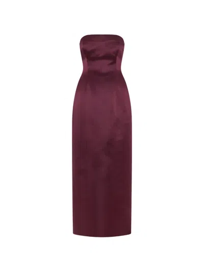 Nicholas Kasia Strapless Midi Dress In Purple