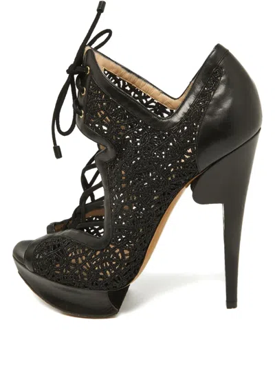 Pre-owned Nicholas Kirkwood 130mm  Lace Platform Pumps