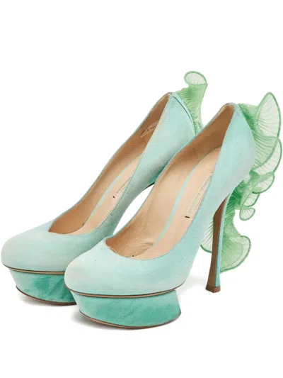 Pre-owned Nicholas Kirkwood 2024 140mm Suede Pumps