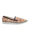 Nicholas Kirkwood Alona Lace Pointed Toe Loafers In Orange Nylon In Orange