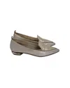 Nicholas Kirkwood Beya Metallic Loafers In Gold Leather In Grey