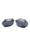 Nicholas Kirkwood Beya Pointed Mules In Blue Suede In Blue