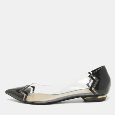Nicholas Kirkwood Black Patent And Pvc Ballet Flats In Multi