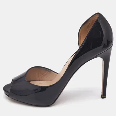 Nicholas Kirkwood Black Patent Leather D'orsay Pumps