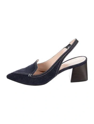 Pre-owned Nicholas Kirkwood Denim Slingback Pumps In Blue