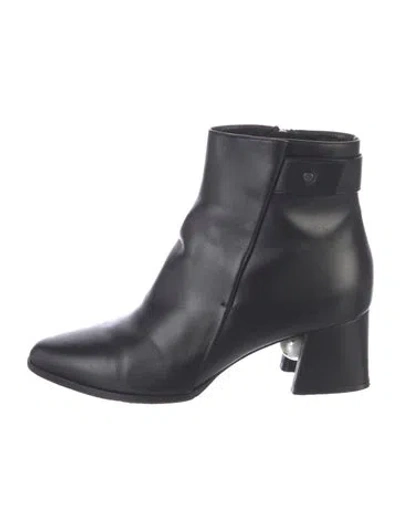 Pre-owned Nicholas Kirkwood Faux Pearl Accents Leather Boots In Black