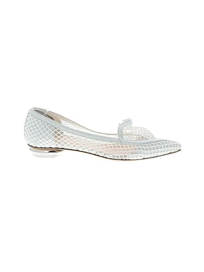 Pre-owned Nicholas Kirkwood Flats In Silver