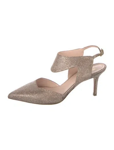 Pre-owned Nicholas Kirkwood Glitter Mules In Neutral