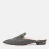 Nicholas Kirkwood Grey Glitter Fabric Beya Flat Pointed-toe Mules In Gray