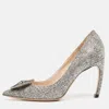 Nicholas Kirkwood Grey Tweed Hexagon Pointed Toe Pumps In Multi