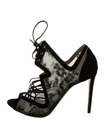 Pre-owned Nicholas Kirkwood Lace Lace Pattern Pumps In Black