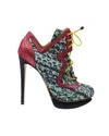 Nicholas Kirkwood Lace Up Booties In Multicolor Nylon In Multi