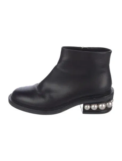 Pre-owned Nicholas Kirkwood Leather Boots In Black