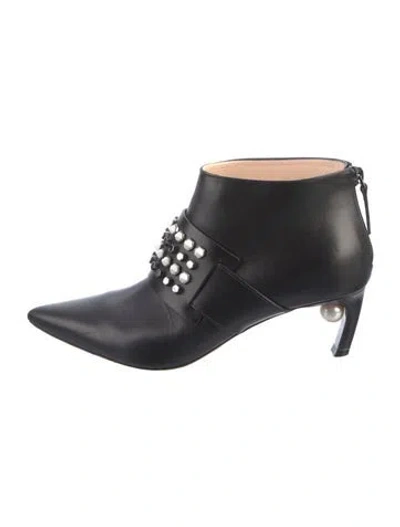 Pre-owned Nicholas Kirkwood Leather Boots In Black