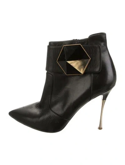 Pre-owned Nicholas Kirkwood Leather Boots In Black