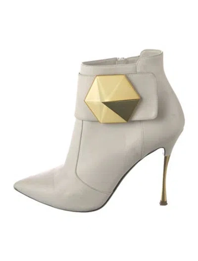 Pre-owned Nicholas Kirkwood Leather Boots In White