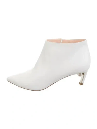 Pre-owned Nicholas Kirkwood Leather Boots In White