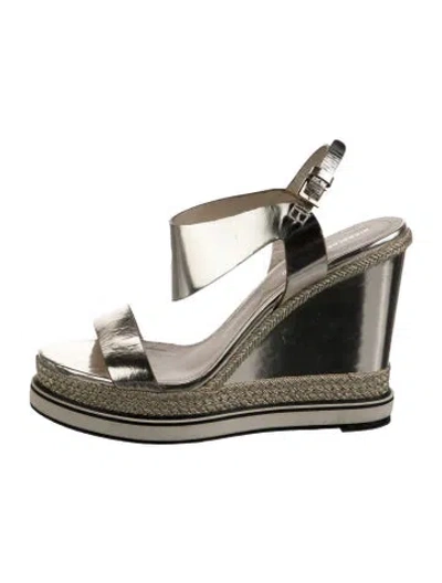 Pre-owned Nicholas Kirkwood Leather Colorblock Pattern Espadrilles
