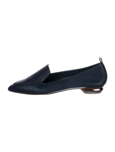 Pre-owned Nicholas Kirkwood Leather Loafers In Blue
