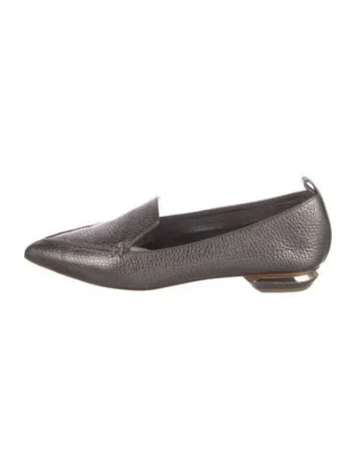 Pre-owned Nicholas Kirkwood Leather Loafers In Gray