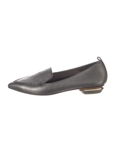 Pre-owned Nicholas Kirkwood Leather Loafers In Gray