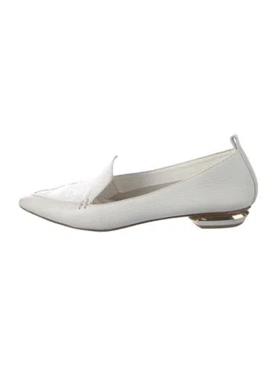 Pre-owned Nicholas Kirkwood Leather Loafers In White