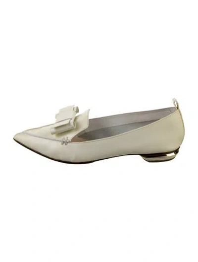 Pre-owned Nicholas Kirkwood Leather Loafers In White
