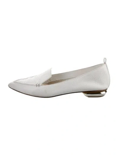 Pre-owned Nicholas Kirkwood Leather Loafers In White