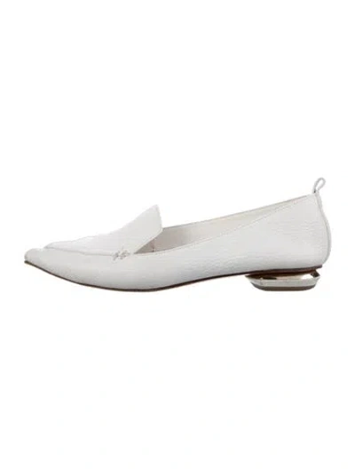 Pre-owned Nicholas Kirkwood Leather Loafers In White