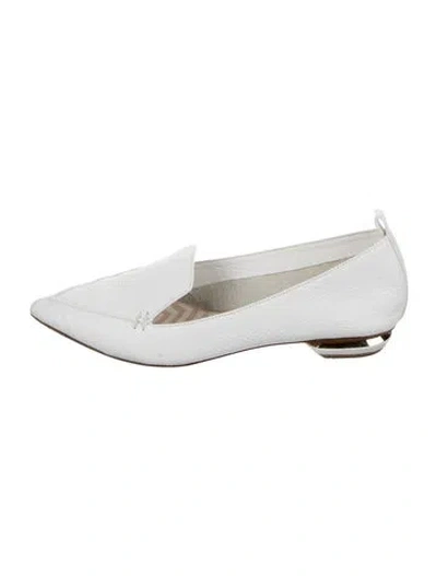 Pre-owned Nicholas Kirkwood Leather Loafers In White