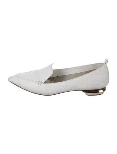 Pre-owned Nicholas Kirkwood Leather Loafers In White