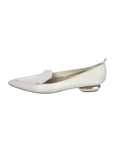 Pre-owned Nicholas Kirkwood Leather Loafers In White